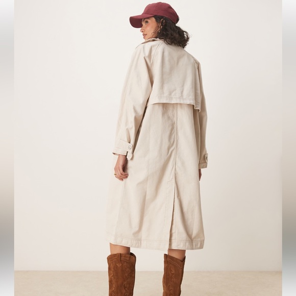 Free People We the Free Perry washed trench coat in oak - Picture 4 of 9